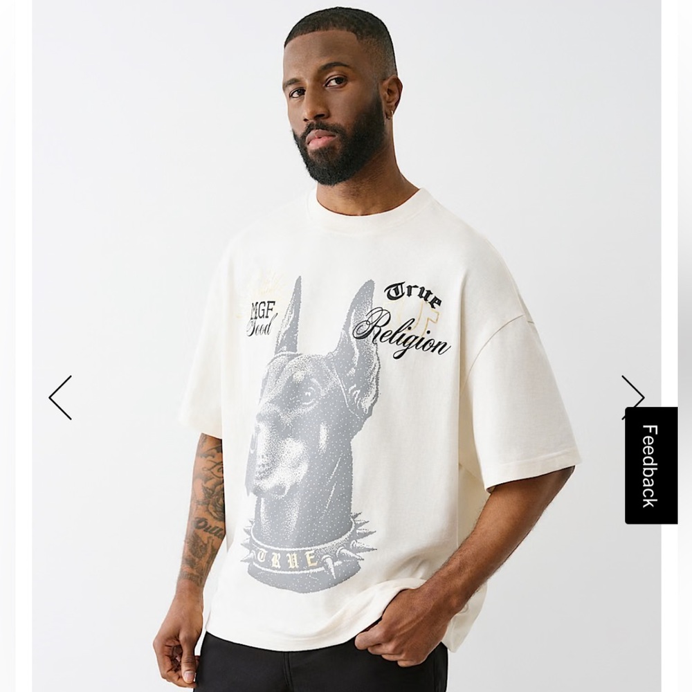 True Religion White Graphic Men's Tee